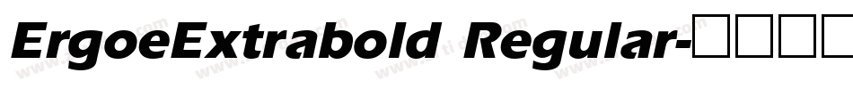 ErgoeExtrabold Regular字体转换